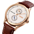 SKMEI 9238 Man Watch Leather Strap Automatic Mechanical Watch